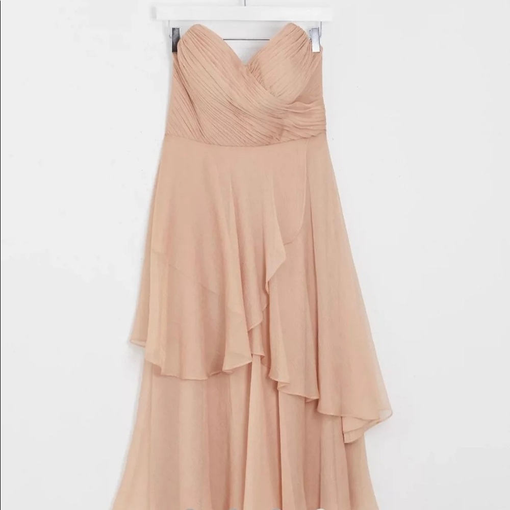 Asos new soft blush midi dress